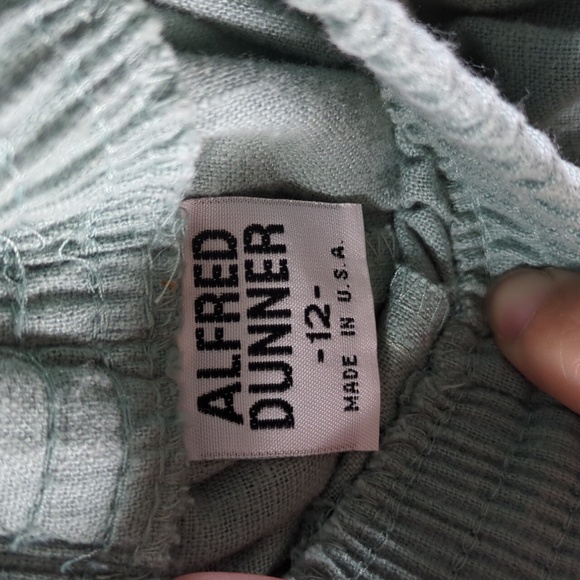 Alfred Duner Green Elastic Waist Pants - Picture 2 of 4